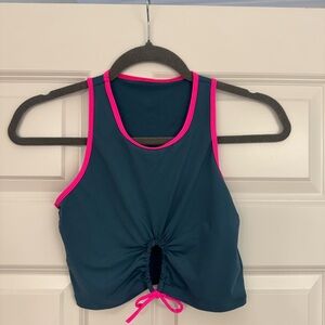 Women's Teal and Pink Tank Top